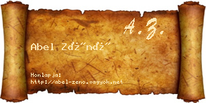 Abel Zénó névjegykártya